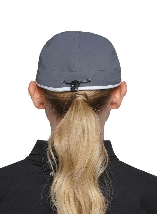 Coolibar Unisex Sport Cap - UPF 50+ Sun Protection - Lenny in Carbon/White - Image 4